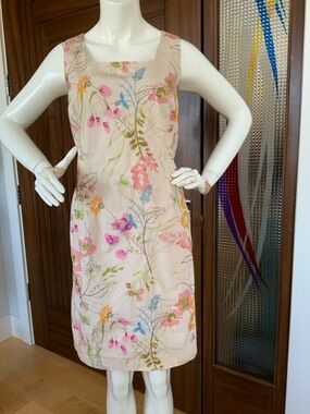 HIROKO Summer Shift Dress, Embroidered, Size 12